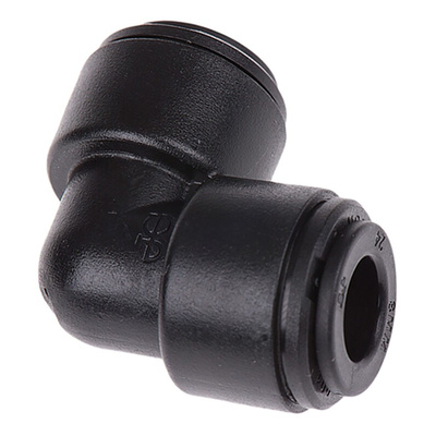 John Guest PM Series Elbow Tube-toTube Adaptor, Push In 8 mm to Push In 8 mm, Tube-to-Tube Connection Style