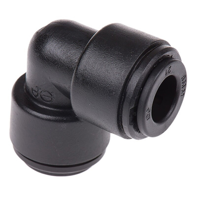 John Guest PM Series Elbow Tube-toTube Adaptor, Push In 8 mm to Push In 8 mm, Tube-to-Tube Connection Style