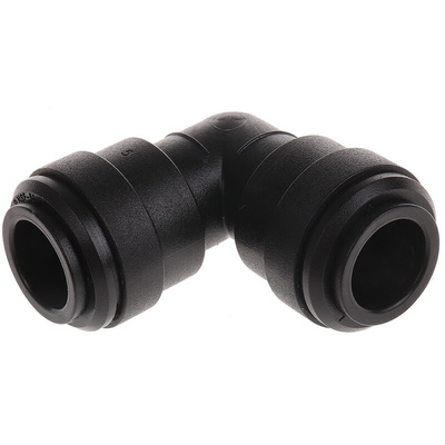 John Guest PM Series Elbow Tube-toTube Adaptor, Push In 12 mm to Push In 12 mm, Tube-to-Tube Connection Style