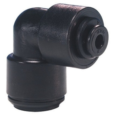 John Guest PM Series Elbow Tube-toTube Adaptor, Push In 10 mm to Push In 8 mm, Tube-to-Tube Connection Style