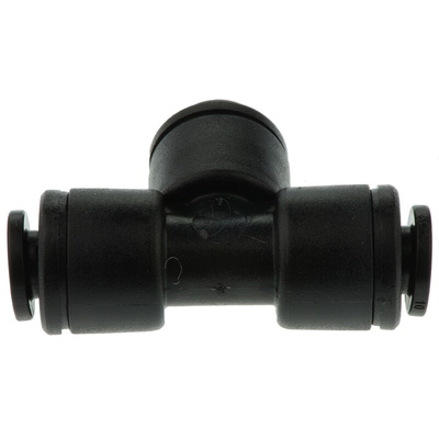 John Guest PM Series Tee Tube-to-Tube Adaptor Push In 4 mm, Push In 4 mm to Push In 4 mm, Tube-to-Tube Connection Style