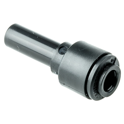John Guest PM Series Reducer Nipple, Push In 8 mm to Push In 6 mm, Tube-to-Tube Connection Style