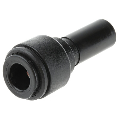 John Guest PM Series Reducer Nipple, Push In 10 mm to Push In 8 mm, Tube-to-Tube Connection Style