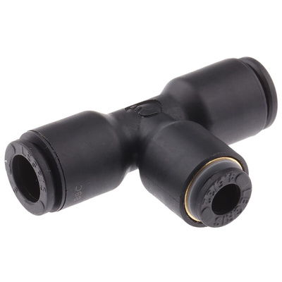 Legris LF3000 Series Tee Tube-to-Tube Adaptor Push In 4 mm, Push In 6 mm to Push In 6 mm, Tube-to-Tube Connection Style