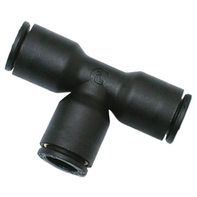 Legris LF3000 Series Tee Tube-to-Tube Adaptor Push In 4 mm, Push In 12 mm to Push In 12 mm, Tube-to-Tube Connection
