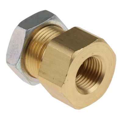 SMC KQ2 Series Bulkhead Threaded-to-Tube Adaptor, Rc 1/8 Female to Push In 6 mm, Threaded-to-Tube Connection Style