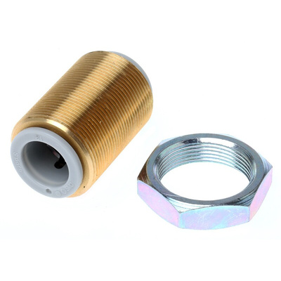 SMC KQ2 Series Bulkhead Tube-to-Tube Adaptor, Push In 12 mm to Push In 12 mm, Tube-to-Tube Connection Style