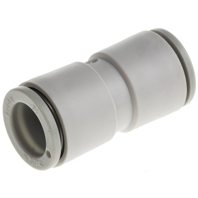 SMC KQ2 Series Straight Tube-to-Tube Adaptor, Push In 10 mm to Push In 10 mm, Tube-to-Tube Connection Style