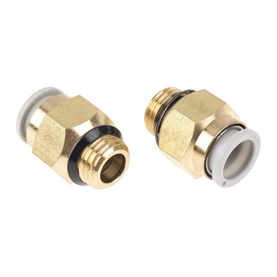 SMC KQ2 Series Straight Threaded Adaptor, Uni 1/4 Male to Push In 10 mm, Threaded-to-Tube Connection Style