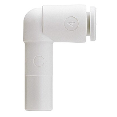 SMC KQ2 Series Elbow Tube-toTube Adaptor, Push In 4 mm to Push In 6 mm, Tube-to-Tube Connection Style