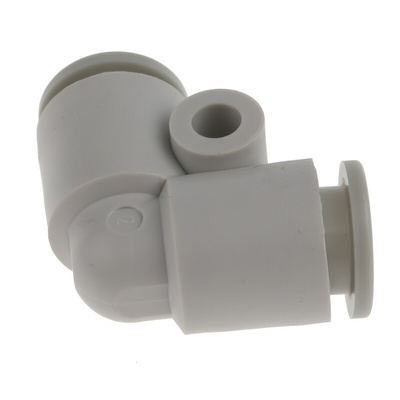 SMC KQ2 Series Elbow Tube-toTube Adaptor, Push In 8 mm to Push In 8 mm, Tube-to-Tube Connection Style