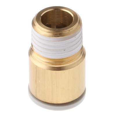 SMC KQ2 Series Straight Threaded Adaptor, R 1/4 Male to Push In 10 mm, Threaded-to-Tube Connection Style