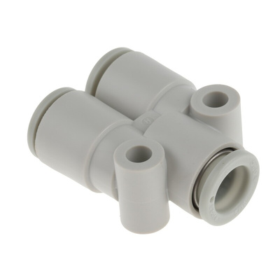 SMC KQ2 Series Y Tube-to-Tube Adaptor, Push In 8 mm to Push In 8 mm, Tube-to-Tube Connection Style