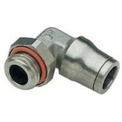 Legris LF3600 Series Elbow Threaded Adaptor, G 1/8 Male to Push In 8 mm, Threaded-to-Tube Connection Style