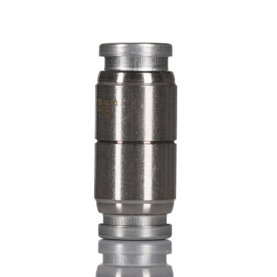 SMC KQB2 Series Straight Tube-to-Tube Adaptor, Push In 1/4 in to Push In 1/4 in, Tube-to-Tube Connection Style