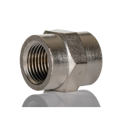 SMC Bulkhead Threaded Adaptor, R 1/4 Male to R 1/4 Male, Threaded Connection Style