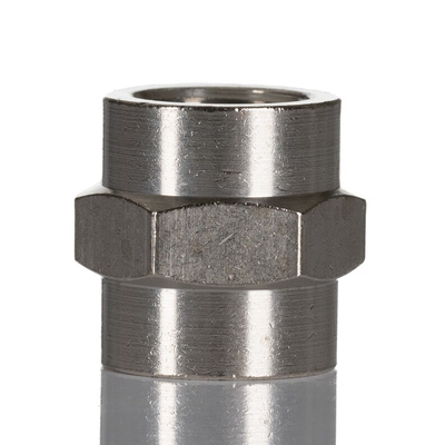 SMC Bulkhead Threaded Adaptor, R 1/4 Male to R 1/4 Male, Threaded Connection Style