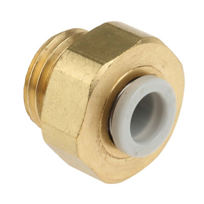 SMC KQ2 Series Straight Threaded Adaptor, G 1/4 Male to Push In 6 mm, Threaded-to-Tube Connection Style