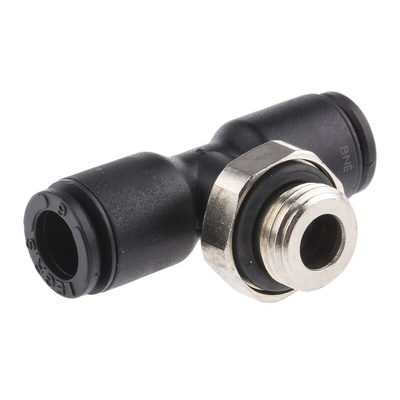 Legris LF3000 Series Tee Threaded Adaptor, Push In 6 mm to Push In 6 mm, Threaded-to-Tube Connection Style