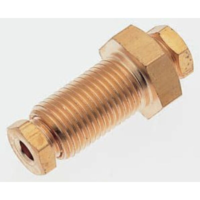 Norgren 18 Series Bulkhead Tube-to-Tube Adaptor, Push In 6 mm to Push In 6 mm, Tube-to-Tube Connection Style
