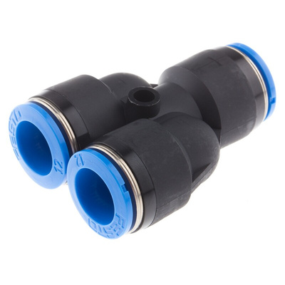 Festo QSY Series Y Tube-to-Tube Adaptor, Push In 12 mm to Push In 12 mm, Tube-to-Tube Connection Style, 153152