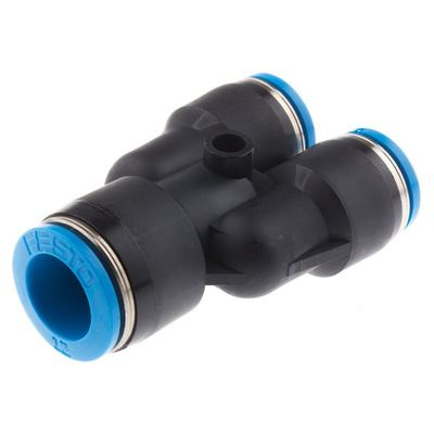 Festo QSY Series Y Tube-to-Tube Adaptor, Push In 12 mm to Push In 10 mm, Tube-to-Tube Connection Style, 153156