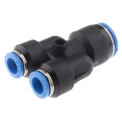 Festo QSY Series Y Tube-to-Tube Adaptor, Push In 12 mm to Push In 8 mm, Tube-to-Tube Connection Style, 130612
