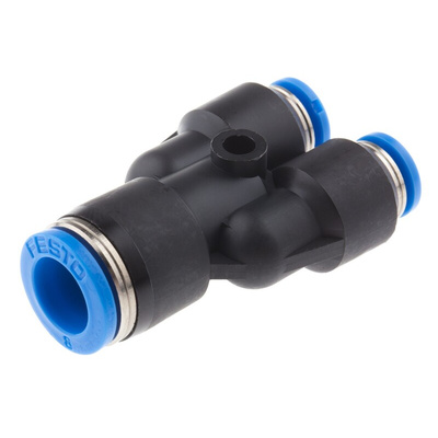 Festo QSY Series Y Tube-to-Tube Adaptor, Push In 8 mm to Push In 4 mm, Tube-to-Tube Connection Style, 130610