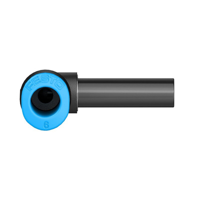 Festo QSL Series Elbow Tube-toTube Adaptor, Push In 6 mm to Push In 6 mm, Tube-to-Tube Connection Style, 153348