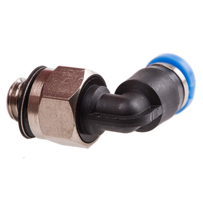 Festo QS Series Elbow Threaded Adaptor, M5 Male to Push In 3 mm, Threaded-to-Tube Connection Style, 153331