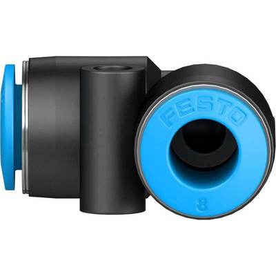 Festo QSL Series Elbow Tube-toTube Adaptor, Push In 8 mm to Push In 8 mm, Tube-to-Tube Connection Style, 153072