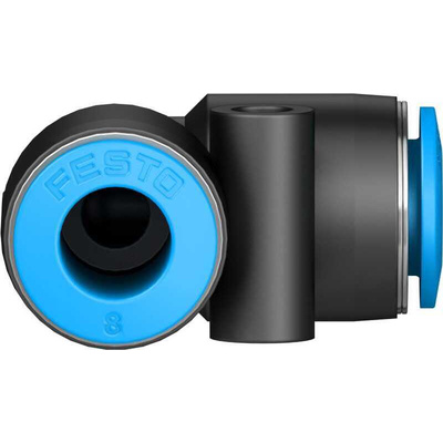 Festo QSL Series Elbow Tube-toTube Adaptor, Push In 8 mm to Push In 8 mm, Tube-to-Tube Connection Style, 153072