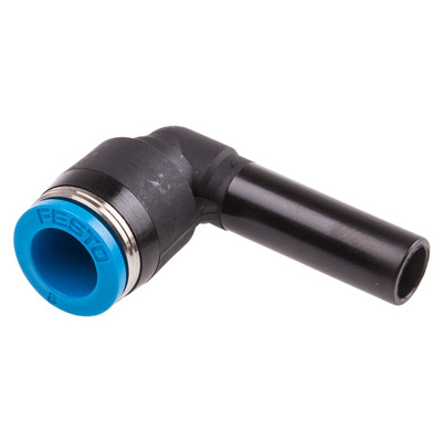 Festo QSL Series Elbow Tube-toTube Adaptor, Push In 8 mm to Push In 8 mm, Tube-to-Tube Connection Style, 153058