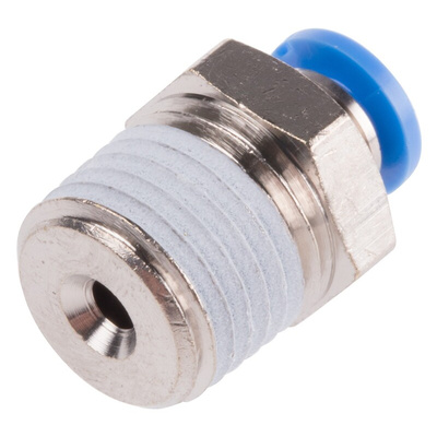 Festo QS Series Straight Threaded Adaptor, R 1/4 Male to Push In 4 mm, Threaded-to-Tube Connection Style, 190644