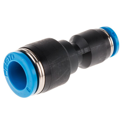 Festo QS Series Reducer Nipple, Push In 8 mm to Push In 4 mm, Tube-to-Tube Connection Style, 130606