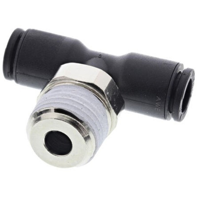 Legris LF3000 Series Tee Threaded Adaptor, Push In 16 mm to Push In 16 mm, Threaded-to-Tube Connection Style