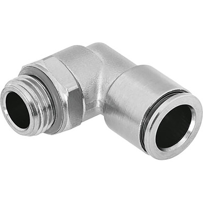 Festo NPQH Series Elbow Threaded Adaptor, G 1/4 Male to Push In 8 mm, Threaded-to-Tube Connection Style, 578284