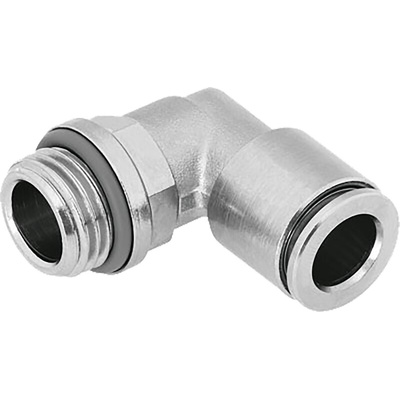 Festo NPQH Series Elbow Threaded Adaptor, G 1/2 Male to Push In 10 mm, Threaded-to-Tube Connection Style, 578291