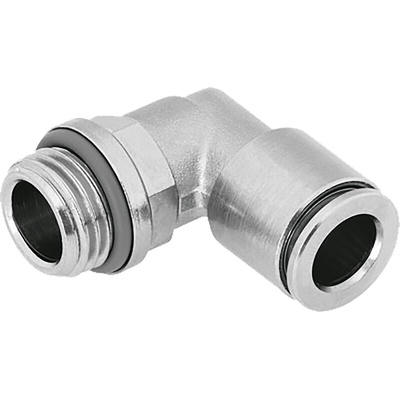 Festo NPQH Series Elbow Threaded Adaptor, G 1/2 Male to Push In 12 mm, Threaded-to-Tube Connection Style, 578292