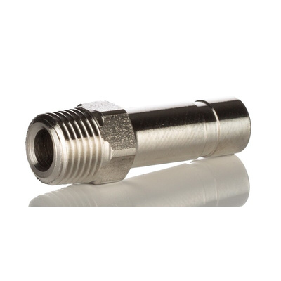 Legris LF3800 Series Straight Threaded Adaptor, R 1/8 Male to Push In 8 mm, Threaded-to-Tube Connection Style
