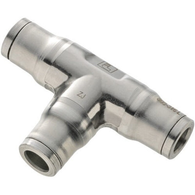 Legris LF3800 Series Tee Tube-to-Tube Adaptor Push In 4 mm, Push In 4 mm to Push In 4 mm, Tube-to-Tube Connection Style