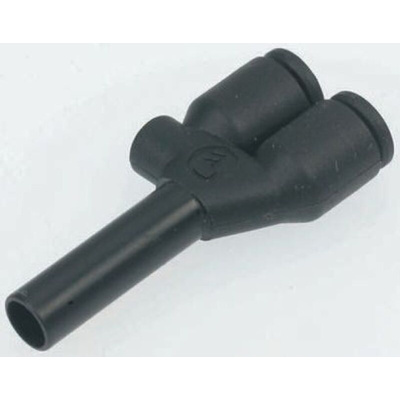 Legris LF3000 Series Y Tube-to-Tube Adaptor, Push In 4 mm to Push In 4 mm, Tube-to-Tube Connection Style