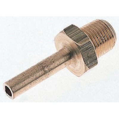 Norgren ENOTS Series Straight Threaded Adaptor, G 1/4 Male to Push In 6 mm, Threaded-to-Tube Connection Style