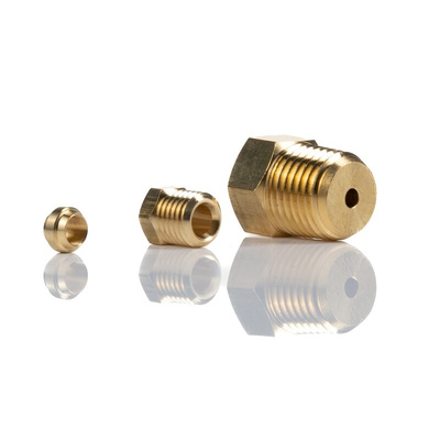 Norgren ENOTS Series Straight Threaded Adaptor, G 3/8 Male to Push In 6 mm, Threaded-to-Tube Connection Style