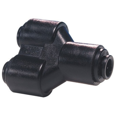 John Guest PM Series Y Tube-to-Tube Adaptor, Push In 10 mm to Push In 10 mm, Tube-to-Tube Connection Style