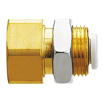 SMC KQ2 Series Bulkhead Threaded-to-Tube Adaptor, NPT 1/4 Female to Push In 5/32 in, Threaded-to-Tube Connection Style