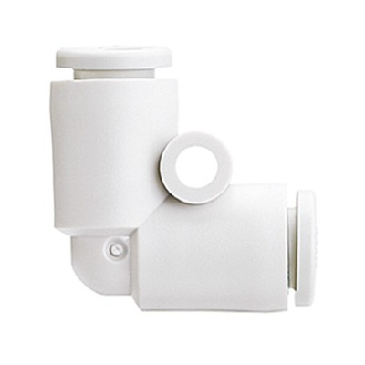 SMC KQ2 Series Elbow Tube-toTube Adaptor, Push In 1/4 in to Push In 1/4 in, Tube-to-Tube Connection Style