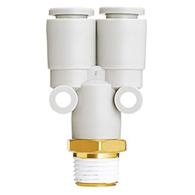 SMC KQ2 Series, Uni 1/8 Male, Threaded-to-Tube Connection Style