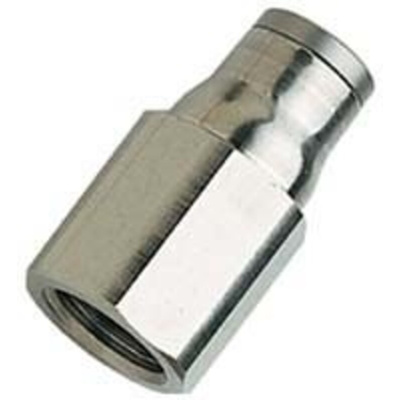 Legris LF3600 Series Straight Threaded Adaptor, G 1/8 Female to Push In 4 mm, Threaded-to-Tube Connection Style