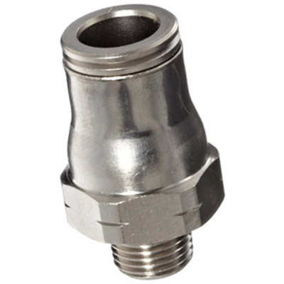 Legris LF3600 Series Straight Threaded Adaptor, R 1/4 Male to Push In 4 mm, Threaded-to-Tube Connection Style